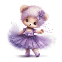 Sticker - Infuse your designs with the grace and cuteness of a ballerina bear
