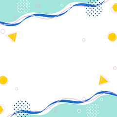 Fototapete - memphis art minimalist background. for social media post template, advertising