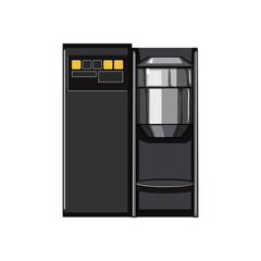 Wall Mural - machine capsule coffee maker cartoon. drink breakfast, cafe caffeine machine capsule coffee maker sign. isolated symbol vector illustration