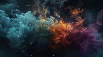 Wall Mural - visualization of nebula HD 8K wallpaper Stock Photographic Image