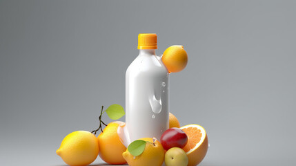 Poster - apple and bottle HD 8K wallpaper Stock Photographic Image