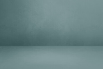 Poster - Empty blue grey concrete interior background