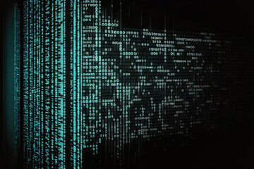Lines of code over computer screen ,abstract binary background,abstract binary background