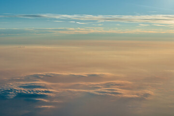 Sunrise over the clouds
