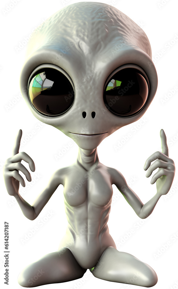 alien isolated transparent PNG, 3d render Stock Illustration | Adobe Stock