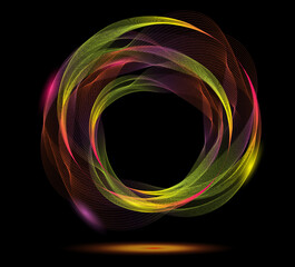 Wall Mural - abstract background with colorful circle