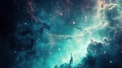 Wall Mural - galaxy and nebula. abstract space background. endless universe with stars and galaxies in outer spac