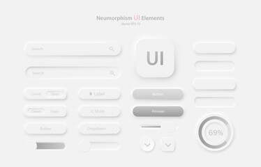 Poster - collection of user interface elements for a mobile application. set of icons for user interface deve