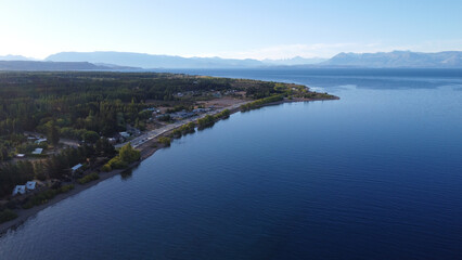 Naklejka na meble aerial view of mountains and nature. argentinian patagonia