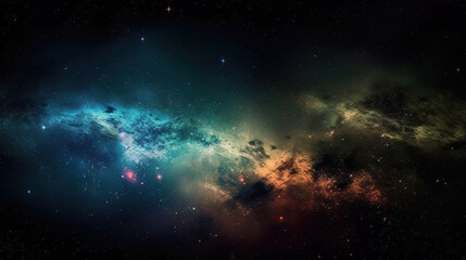 Experience the mysteries of the Milky Way Galaxy, Mix color. Generative Ai