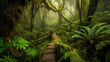 Most Beautiful place in Monteverde Cloud Forest Biological Reserve, Costa Rica. Generative Ai