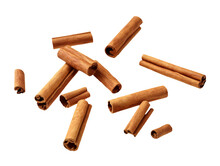 Falling Cinnamon Sticks Isolated On Transparent Or White Background, Png