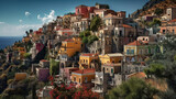 Fototapeta  - Taormina, Sicily. Generative Ai