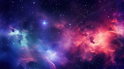 Wall Mural - stary night cosmos. universe science astronomy. colorful space galaxy cloud nebula. generative ai fo