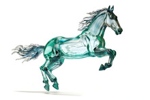 Running Horse Made Of Glass