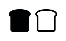 Icon Of A Slice Of Bread For A Sandwich. Sliced Piece Of Bread. Bread For Toaster.