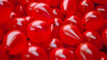 Red Party Balloons Illustration Background Wallpaper. A.I. Generated.