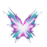 Fototapeta Motyle - Ethereal purple fairy wings, enchanting atmosphere, winx fate saga style
