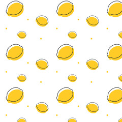 seamless pattern with lemons. vector illustration