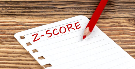 Poster - Word Z-SCOPE on a paper with ped pencil on wooden background