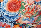 Fototapeta Do przedpokoju - art japan design illustration pattern wallpaper