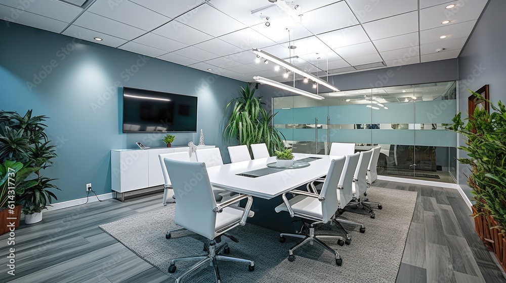 Inspiring office interior design Modern style Meeting Room featuring ...