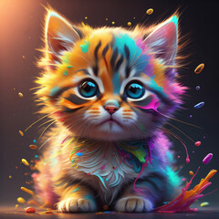  Colorful Tiger Kitten