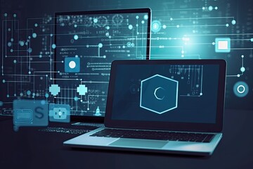 computer with code