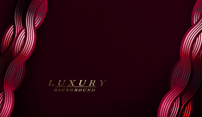 Wall Mural - Isolated oblique wavy shapes on a dark textural background