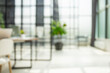Business office without people with blurred bokeh background
