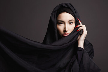 beautiful islamic young woman. beauty girl in hijab