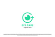 © Morvana - Eye care logo design illustration. Simple modern minimalist flat silhouette eye optic health vision care. Eye beauty health design, suitable for eye beauty doctor health hospital clinic web app icon.
