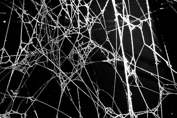 Wall Mural - spider web,on a dark background, abstraction