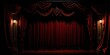red stage curtains with spotlight. Enthralling Theatre Performance: Red Velvet Curtains Frame a Mesmerizing Stage Illuminated by Spotlights, Image created with Generative AI technology, Generative AI