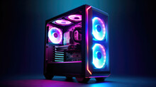 A Gaming Computer With RGB LED Lighting