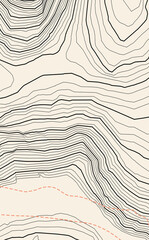 contour line topographic map, terrain lines, geography map, mountain