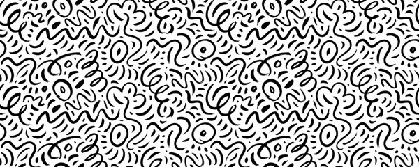 squiggly lines seamless pattern. abstract geometric pattern with curved lines, squiggles. simple chi