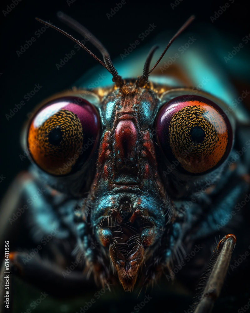 Red Insect Eye Detailed insect eyes, compound eye, bug eyes, fly cricket moth rainbow ...