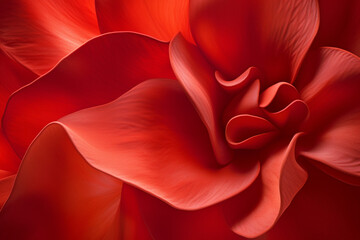 red flower close-up, natural background