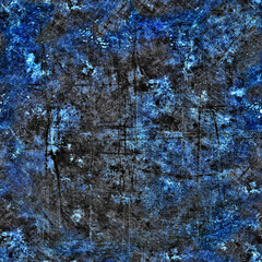 Aufkleber - Texture of a very weathered and scratched blue metal plate, seamless 4k for computer graphics