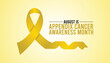 Appendix cancer awareness month.Health awareness vector.