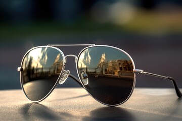 Aufkleber - aviator sunglasses. Generated by AI.