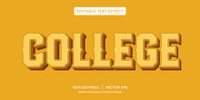 College Vintage Editable Text Effect Template