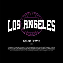 Los Angeles Streetwear Graphic Design Vector Typography For T Shirt