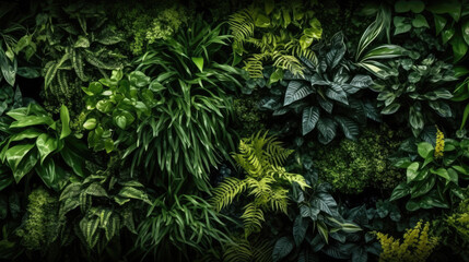 Wall Mural - Colorful walls of vegetation