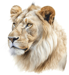 Sticker - Lion watercolor illustration transparent png