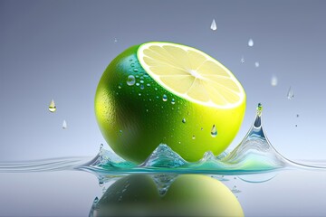 Green Lime Fresh Fruit Illustration