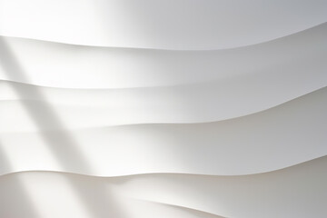 Poster - Abstract white background with curved lines and shadows. High quality photo