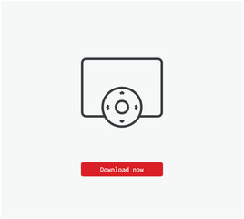 Poster - Android TV vector icon. Symbol in Line Art Style for Design, Presentation, Website or Mobile Apps Elements, Logo. Pixel vector graphics - Vector