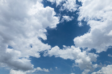Wall Mural - blue sky background or beautiful blue sky, the white clouds cover the full sky.